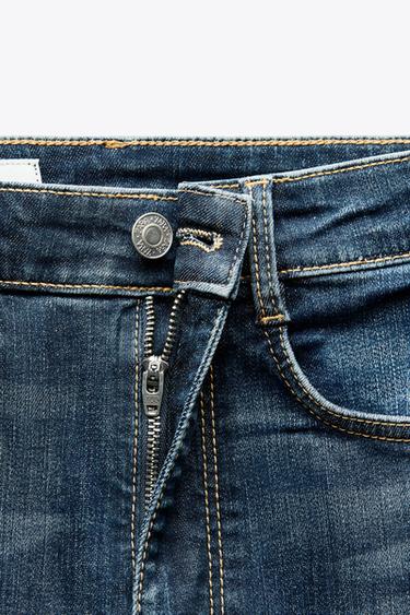 Zara TRF HIGH-WAIST SKINNY JEANS - Navy blue