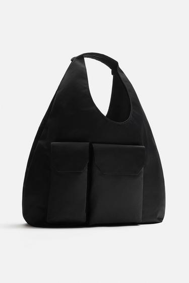 MULTI-POCKET SHOPPER BAG - Black by Zara - Image 1