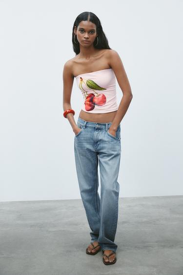 TOP POLYAMIDE CERISES - Rose de Zara - Image 0