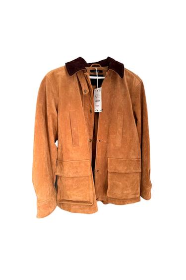 CHAQUETA DE ANTE 100  NATURAL, NUEVA