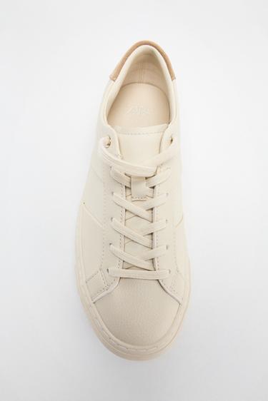 TRAINERS WITH CONTRAST BACK DETAIL - White by Zara