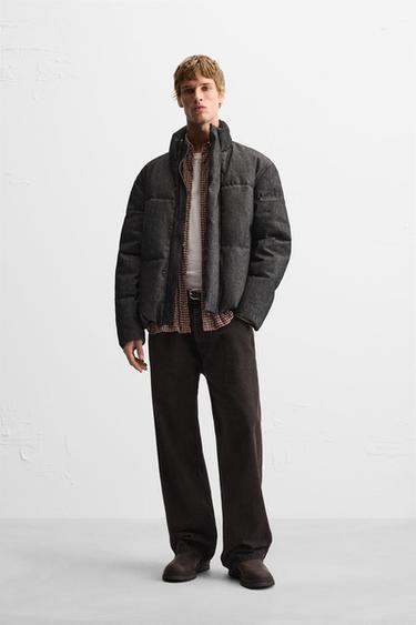 QUILTED DENIM JACKET - Black by Zara - Image 0