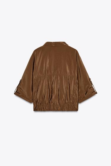 CHEMISE SAFARI MANCHES COURTES - Toffee de Zara - Image 2
