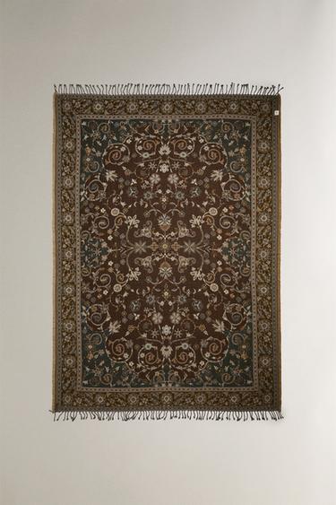 DECORATIVE FLORAL THROW - Pink by Zara - Image 1