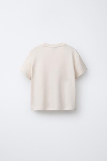 TEE-SHIRT ÉQUESTRE INSCRIPTION EN RELIEF - Sable de Zara - Image 1