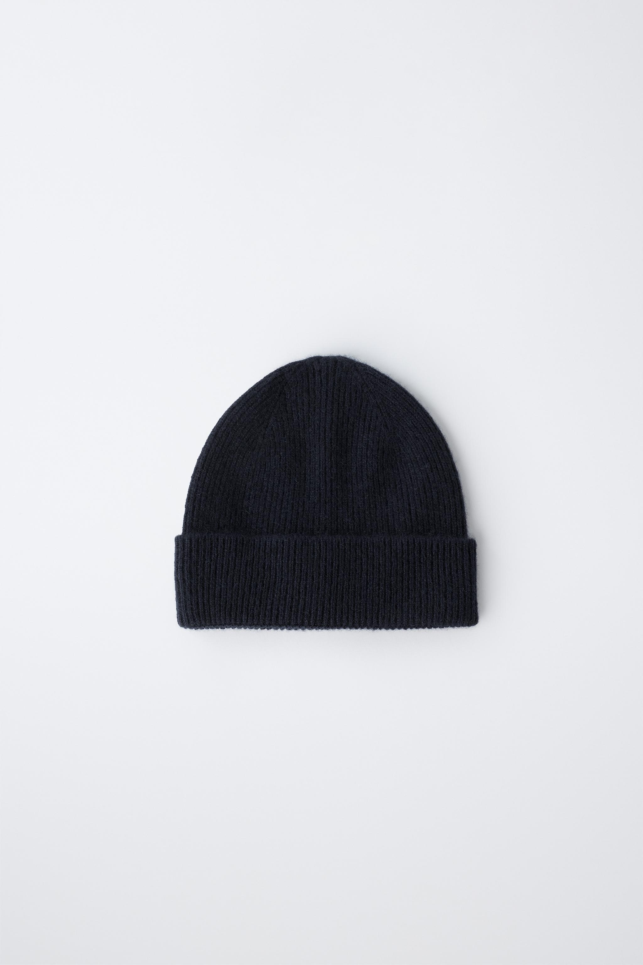 100% CASHMERE BEANIE — Dark navy