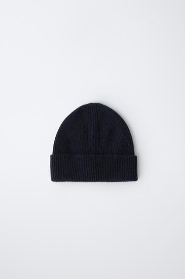 GORRO 100% CASHMERE - Marino oscuro de Zara