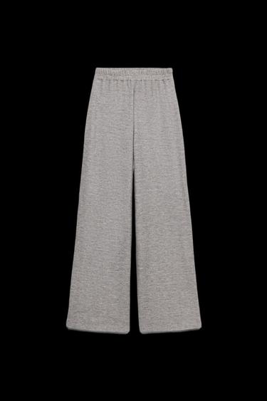 PANTALÓN ANCHO SOFT - Gris topo de Zara