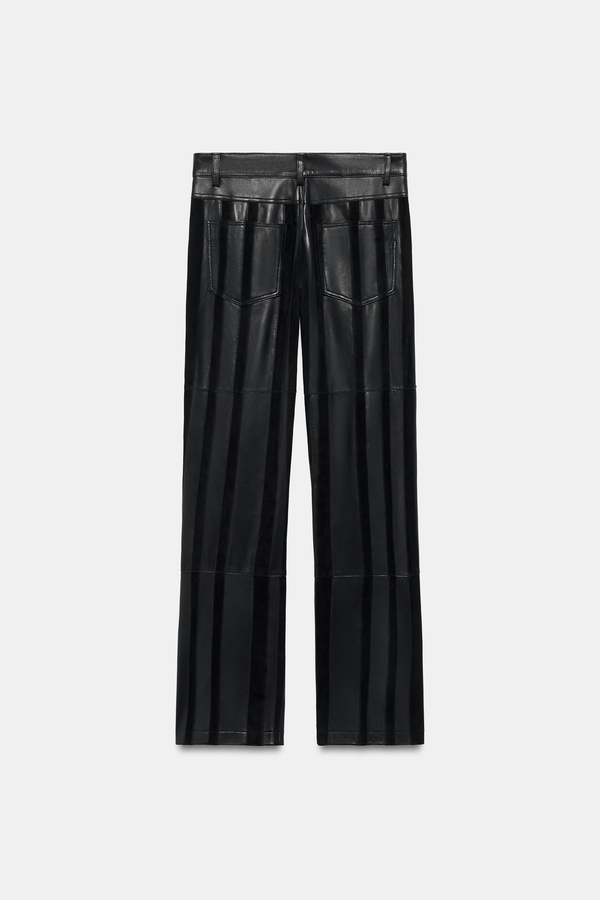 Женские брюки Zara ZW COLLECTION 100% LEATHER PANTS — фото 4