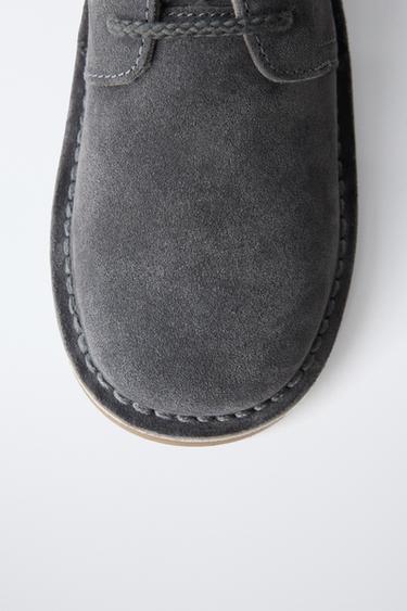 LINED LEATHER BOOTS - Blue grey by Zara - Image 6
