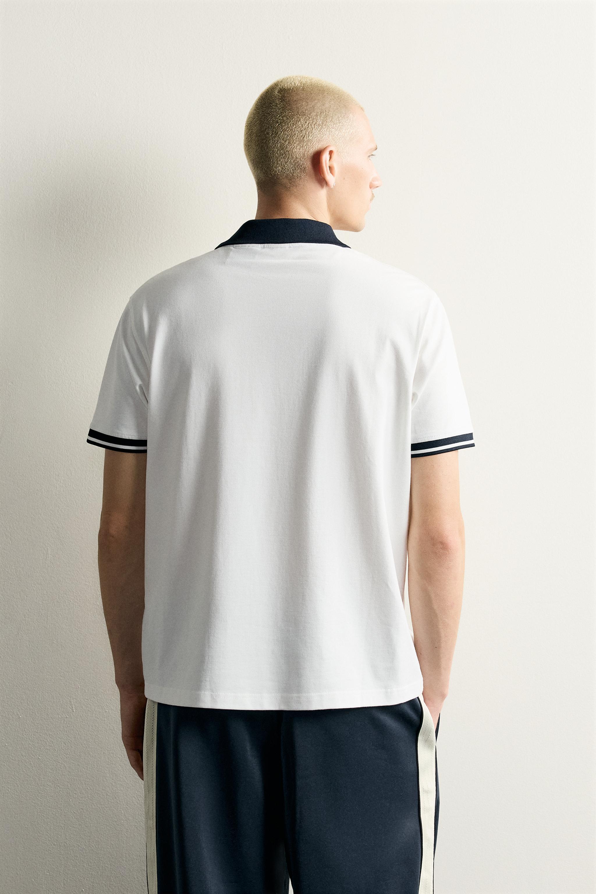 Zara ABD 94 FIFA DÜNYA KUPASI™ FIFA CLASSICS KONTRAST POLO T-SHIRT görsel 3