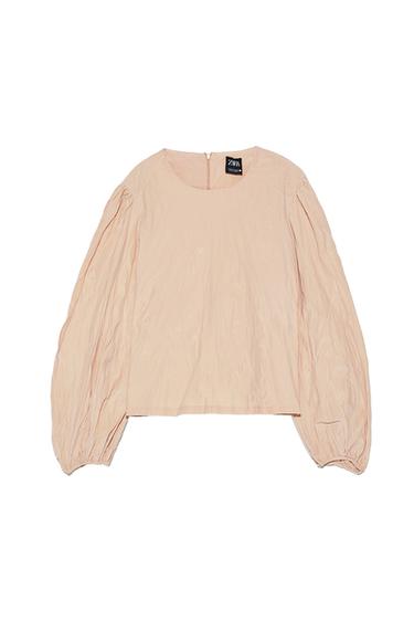 CREASED-EFFECT TOP