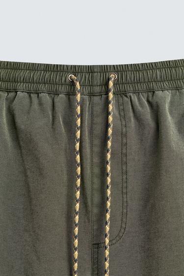MAILLOT DE BAIN LONG EFFET DÉLAVÉ - Kaki de Zara - Image 7