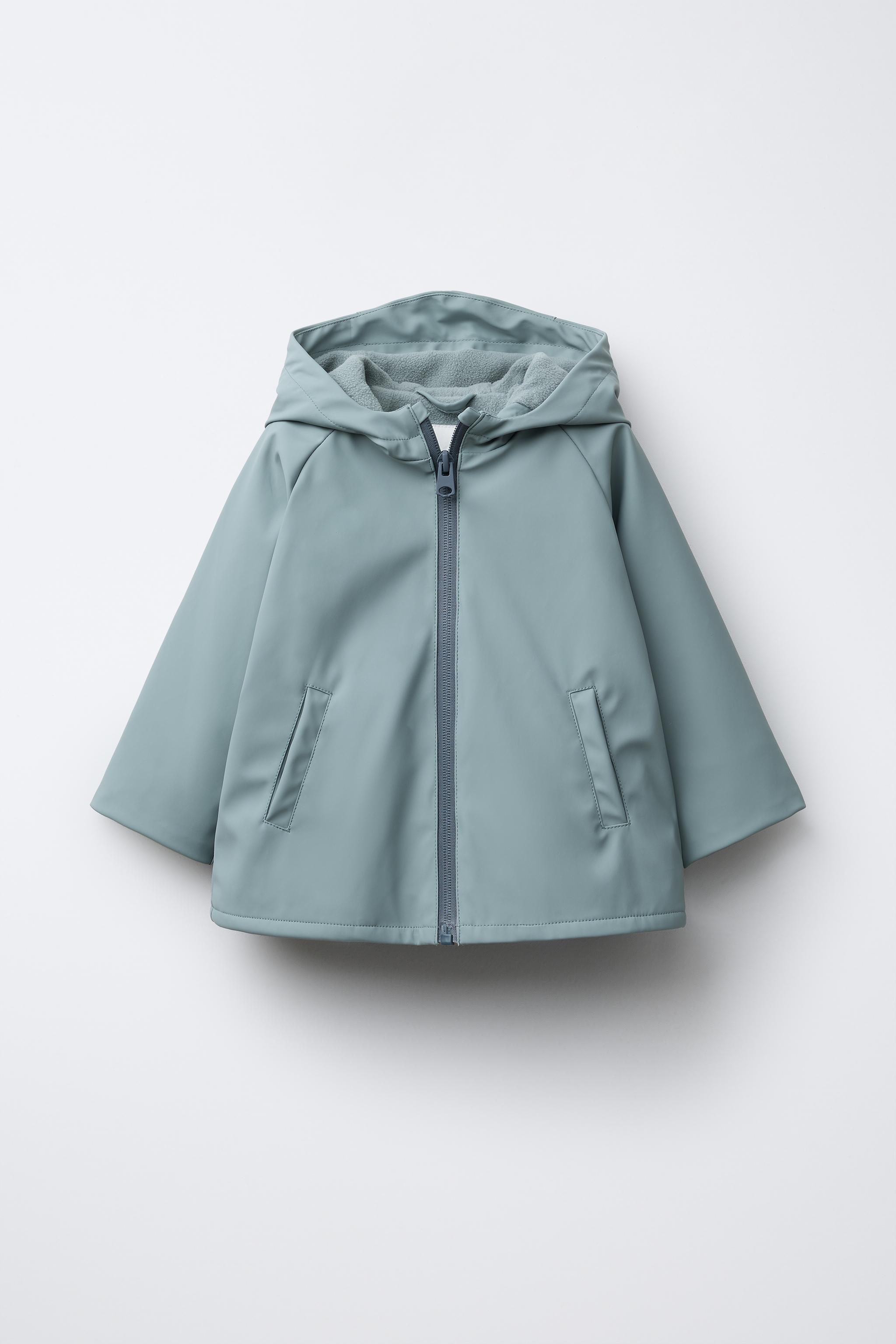 RUBBERISED WATER-REPELLENT JACKET Grey Blue ZARA United Kingdom