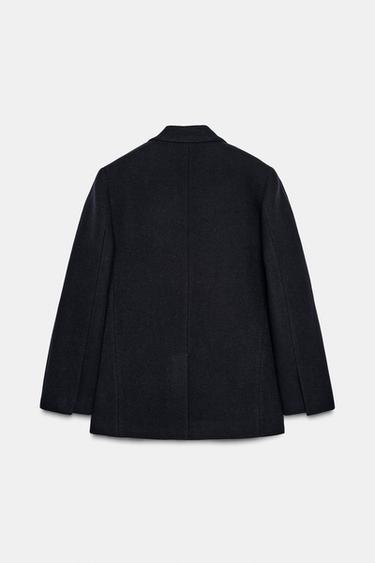 VESTE OVERSIZE AVEC LAINE ZW COLLECTION - Bleu marine de Zara - Image 5