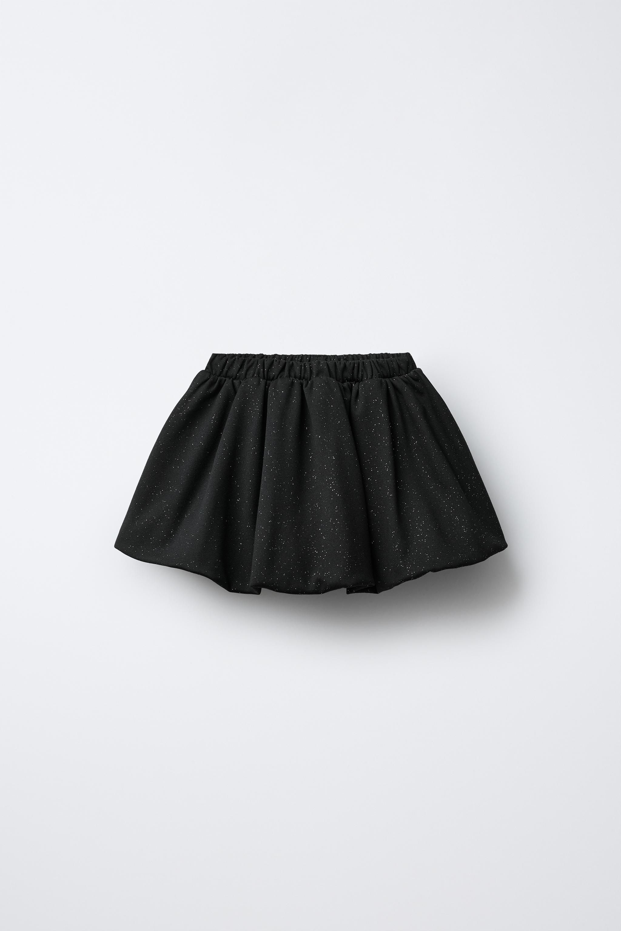 SHINY PONTE BALLOON SKIRT - Black | ZARA United States
