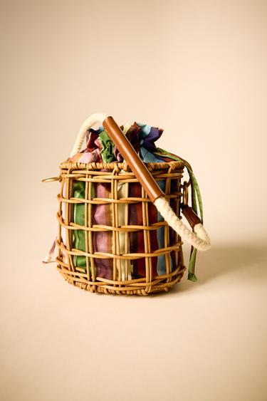 RIGID WOVEN BAG - Light beige by Zara