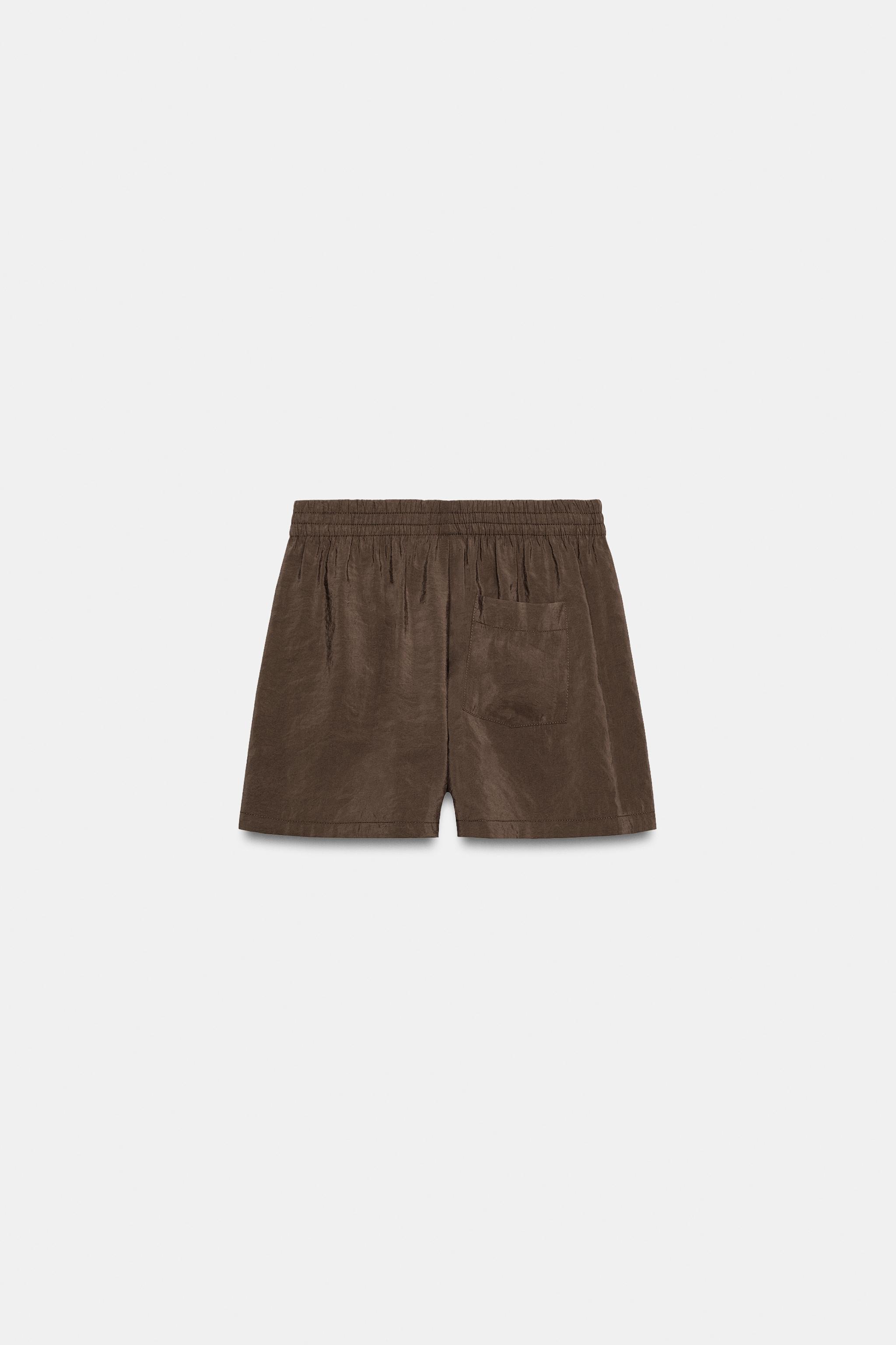 Женские шорты Zara FLOWY SHORTS WITH ELASTIC WAIST — фото 8