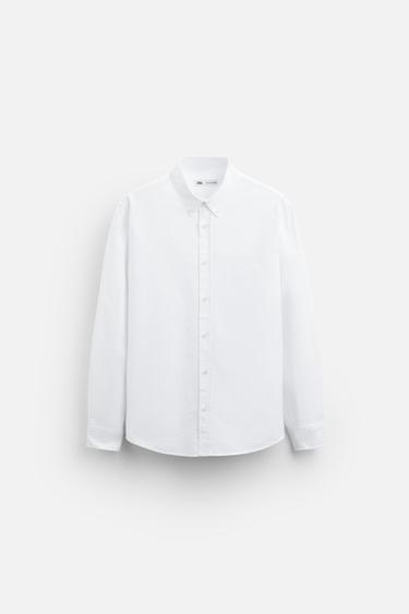 Zara LINEN - COTTON SHIRT - White