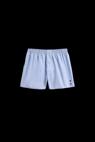 Zara CHAMPION ® X ZARA POPLIN BOXER BRIEFS - Sky blue