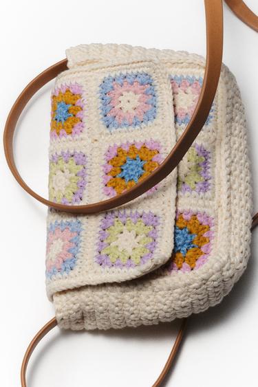 BANDOLERA CROCHET - Blanco Crudo de Zara