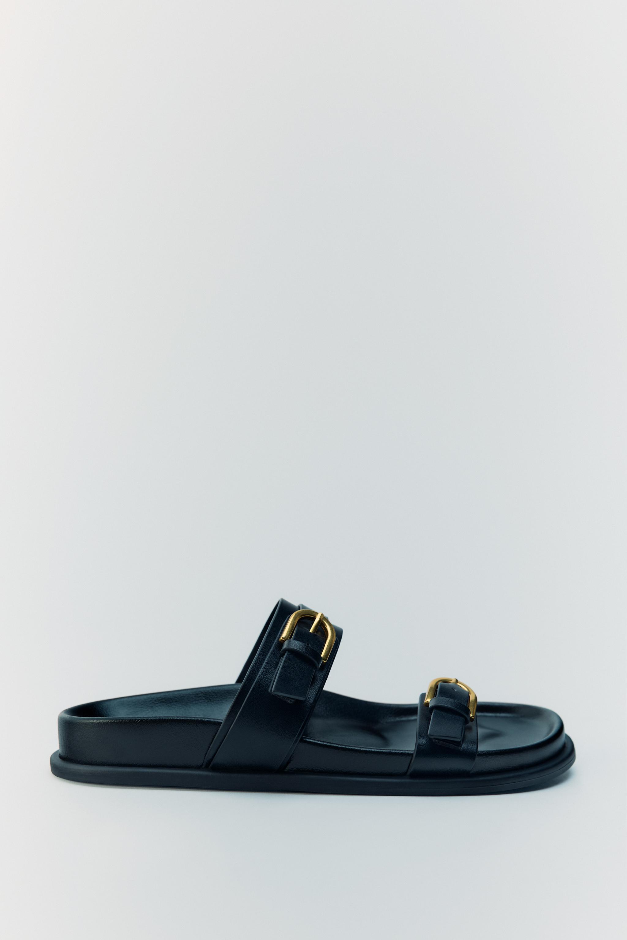 Zara slip best sale on sandals