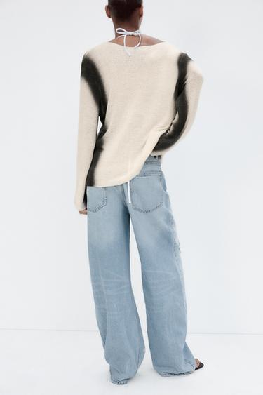 FADE PRINT KNIT SWEATER - Black / White by Zara - Image 4