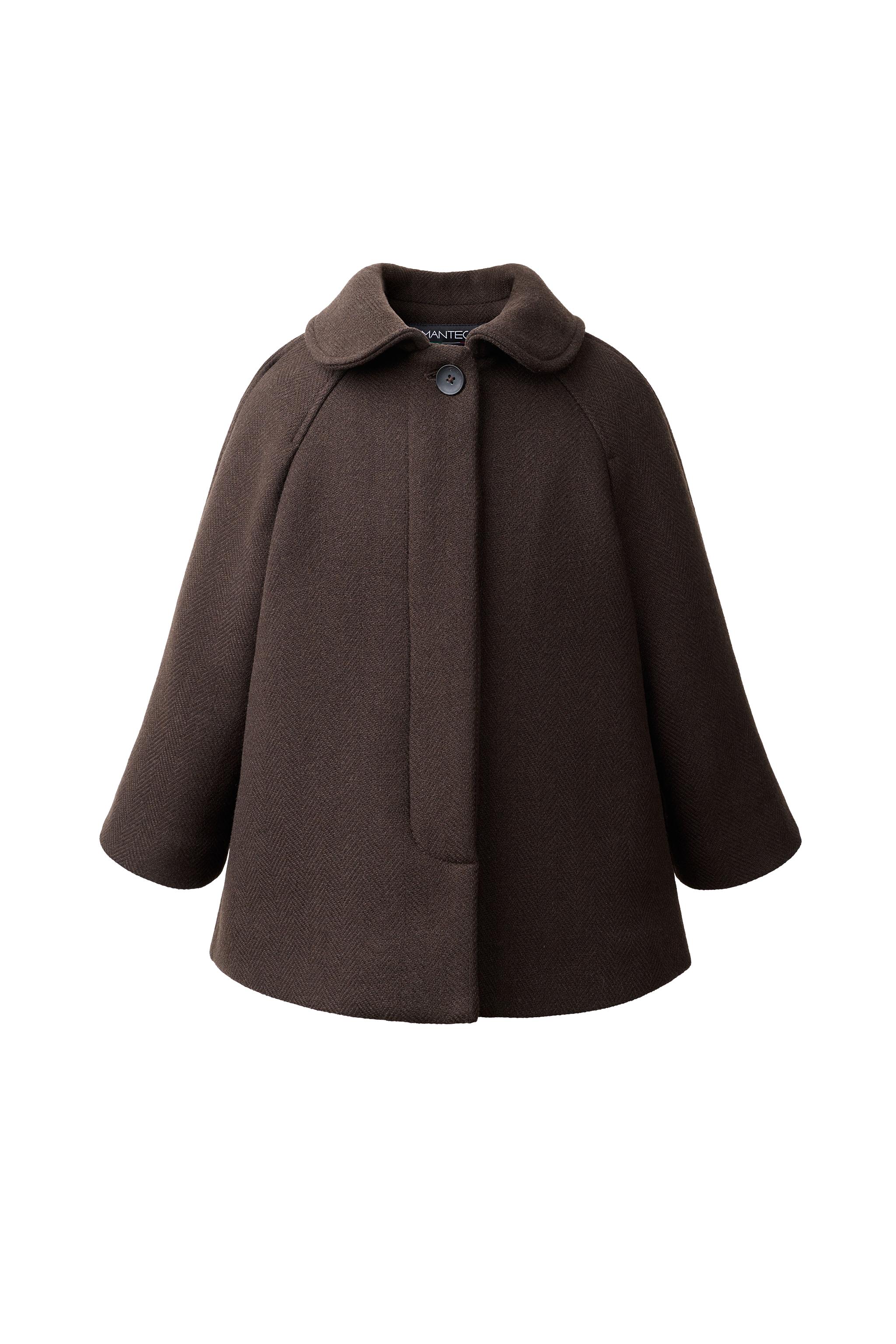 WOOL-BLEND MANTECO COAT - Chocolate | ZARA United States