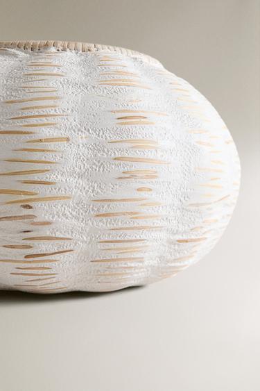 CORBEILLE VASE HAUT MICROCIMENT - Blanc de Zara - Image 3