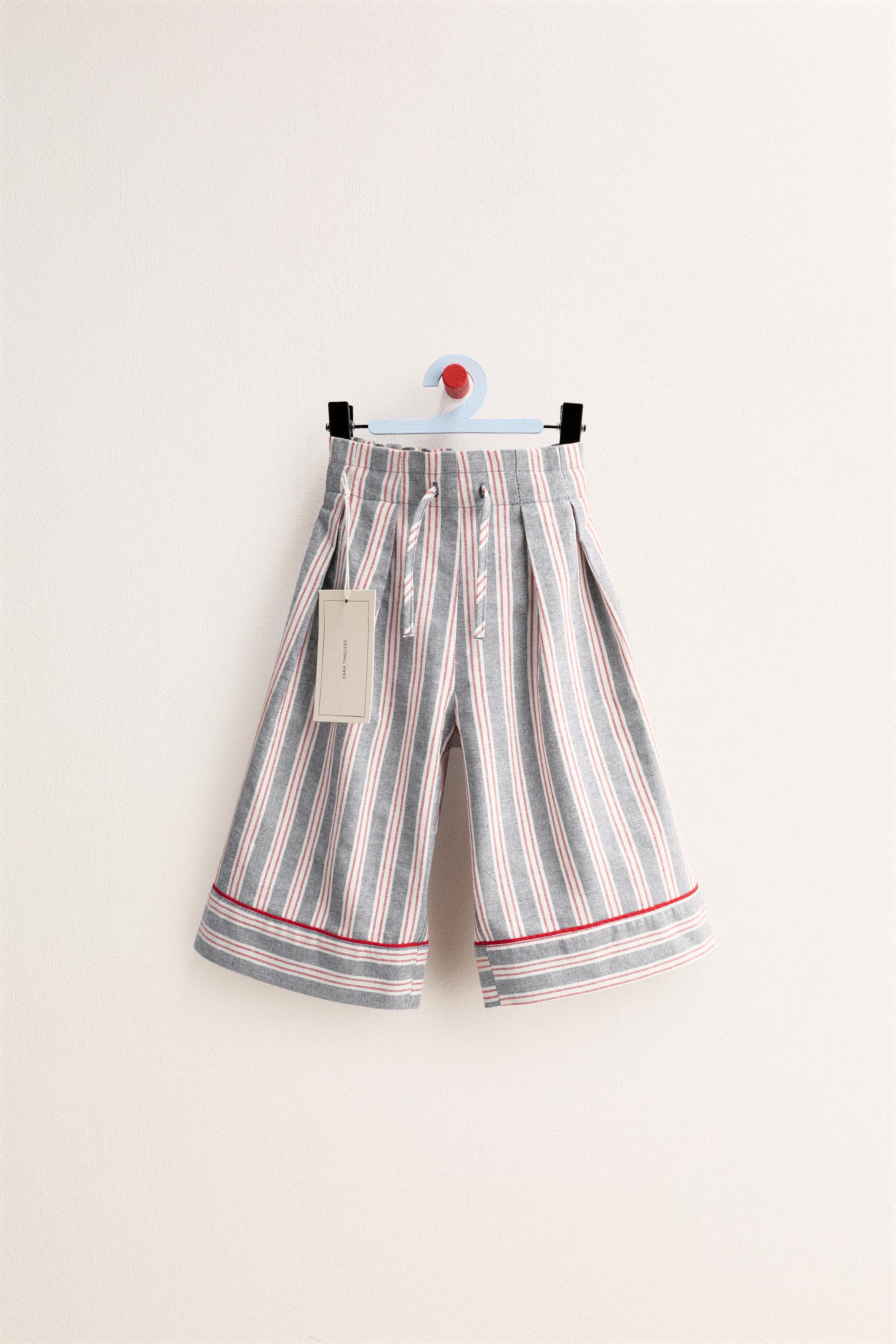ZARA TIMELESS - PANTALON LARGE À RAYURES