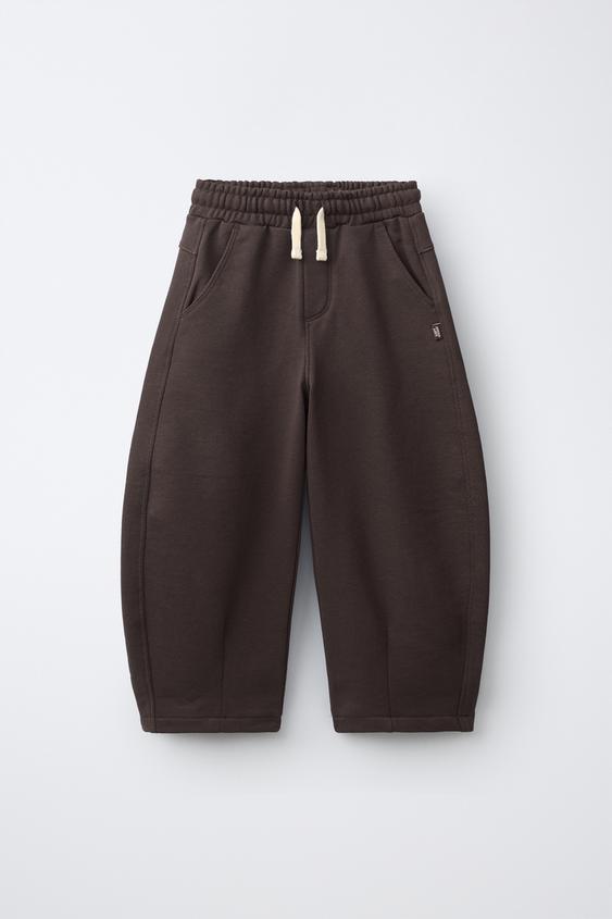 BARREL PLUSH TROUSERS - Chocolate by Zara - Image 0