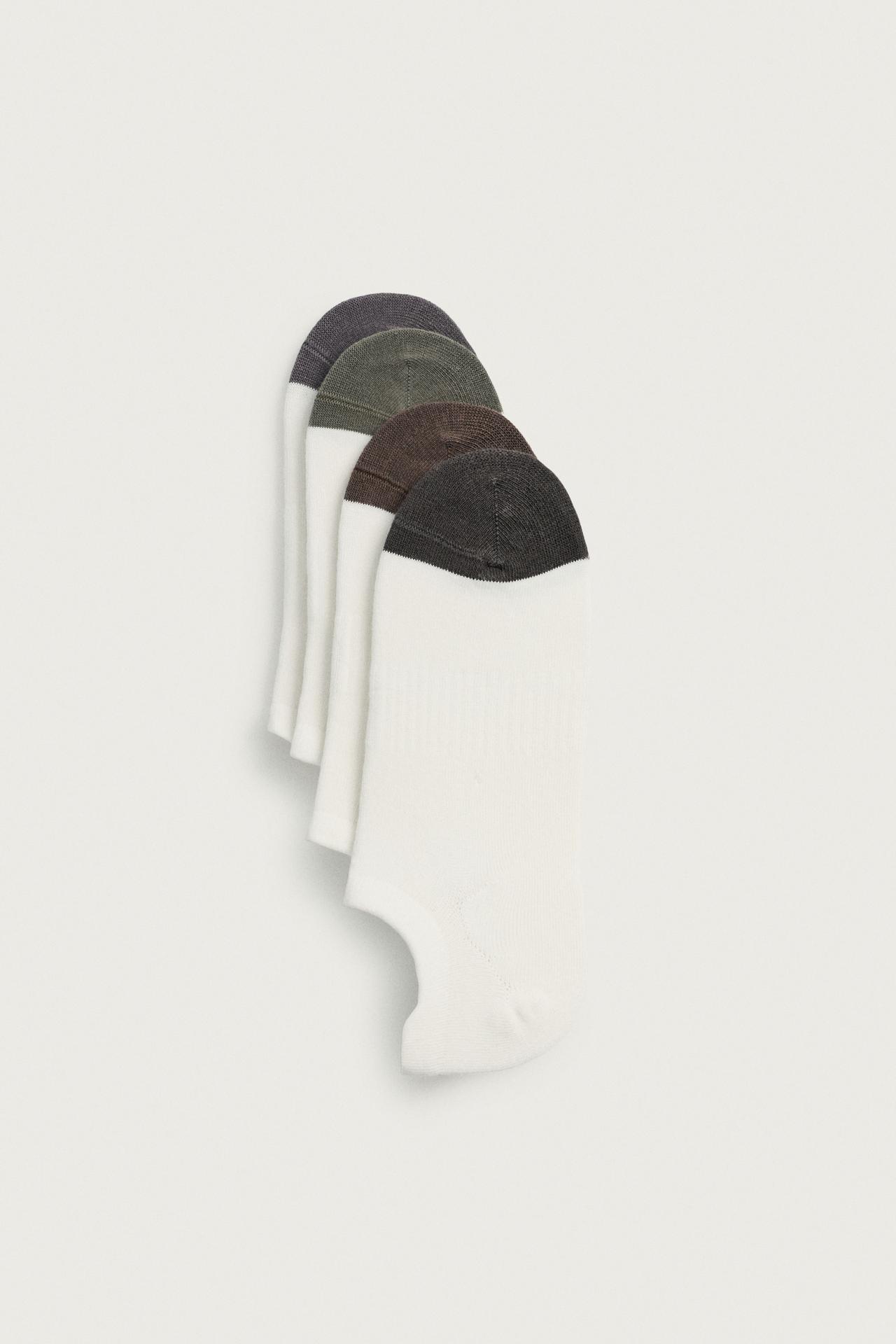 PACK OF 4 INVISIBLE SOCKS — various
