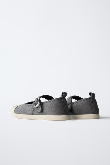 COTTON SPORTY BALLERINAS - Grey by Zara - Image 3
