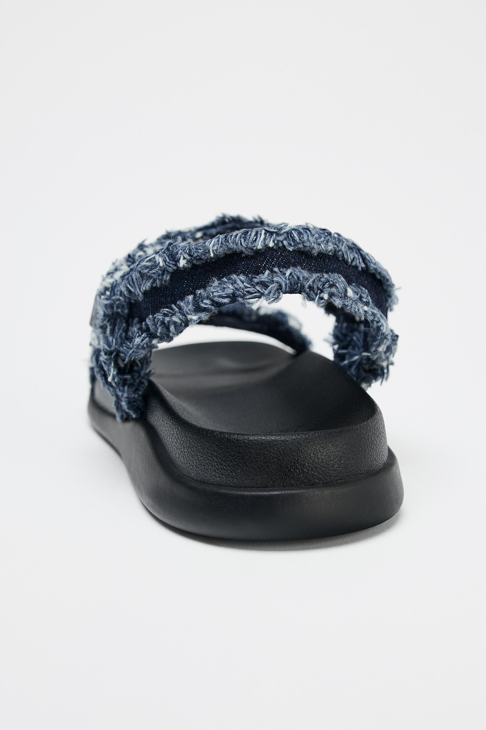 デニムプラットフォームサンダル - デニムブルー | ZARA Japan
