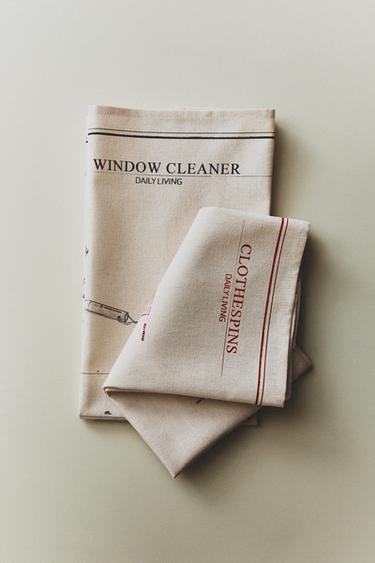 PACK OF CLEANING COTTON TEA TOWEL (PACK OF 2) - Light beige by Zara - Image 5