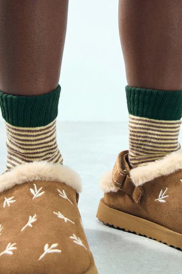 PAKO DY PALË ÇORAPE ME VIJA - Shumëngjyrëshe nga Zara