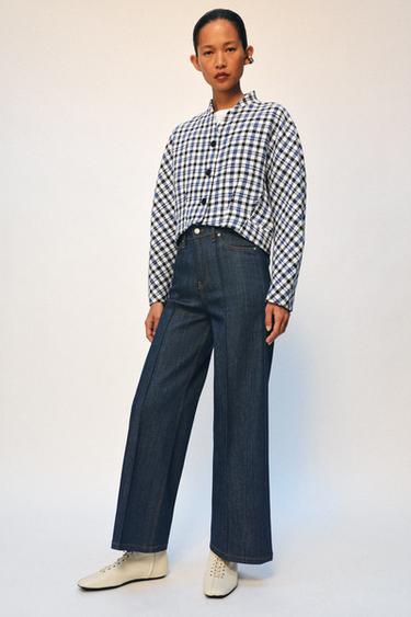 ZW COLLECTION WIDE-LEG HIGH-WAIST JEANS - Indigo by Zara