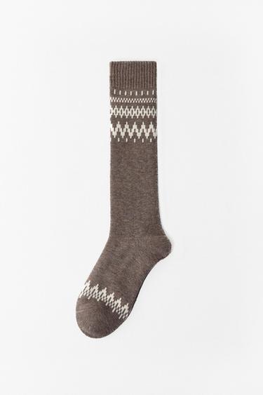 Zara SKI COLLECTION SOCKS - Light mink