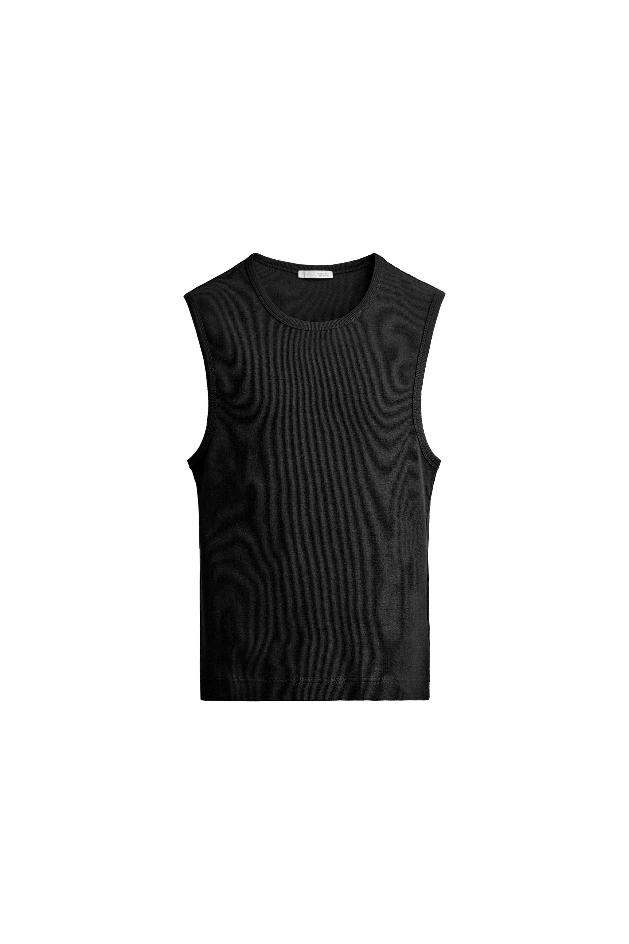 CAMISETA TANK RIB CUELLO CERRADO