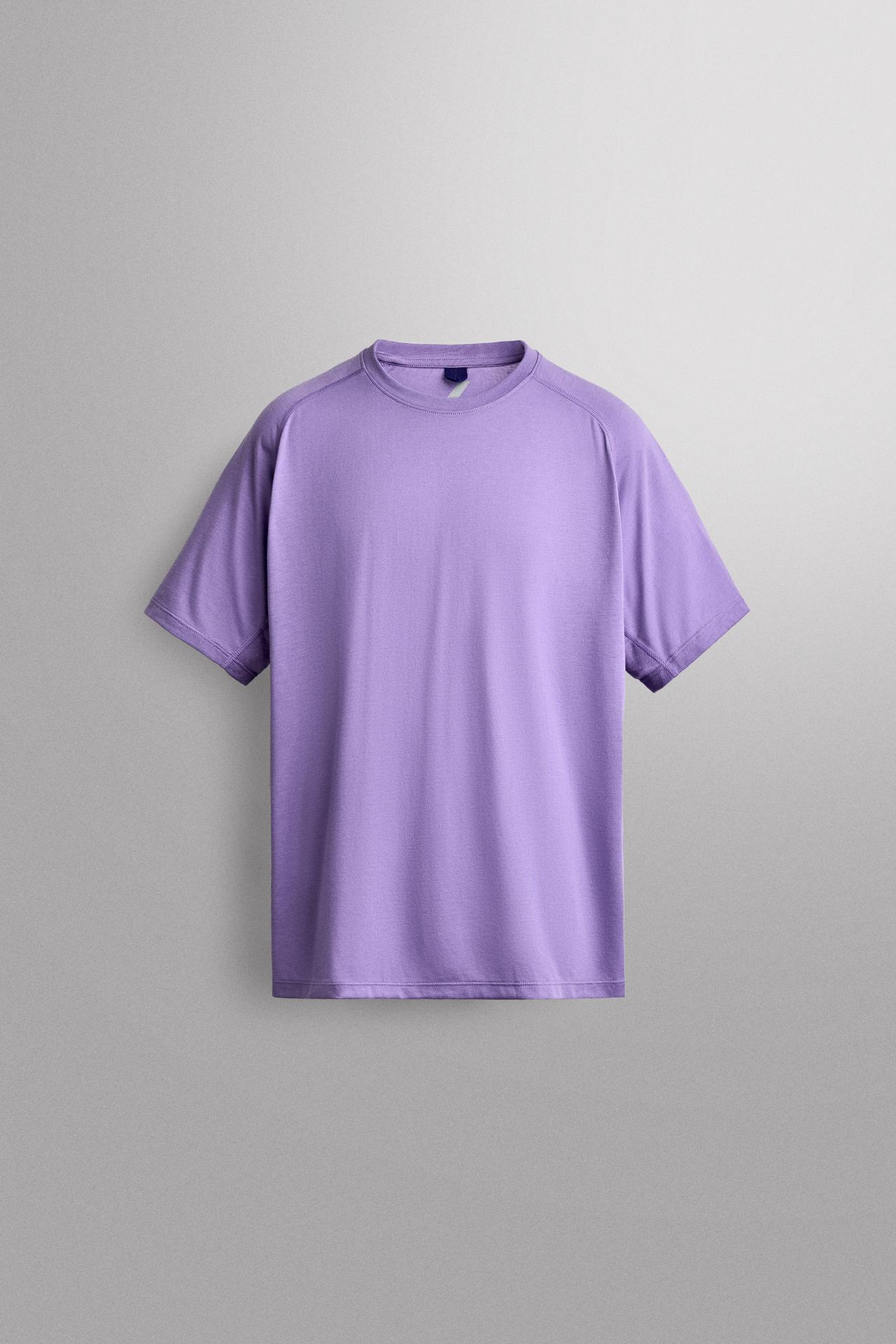 CONTRAST TECHNICAL T-SHIRT — Purple