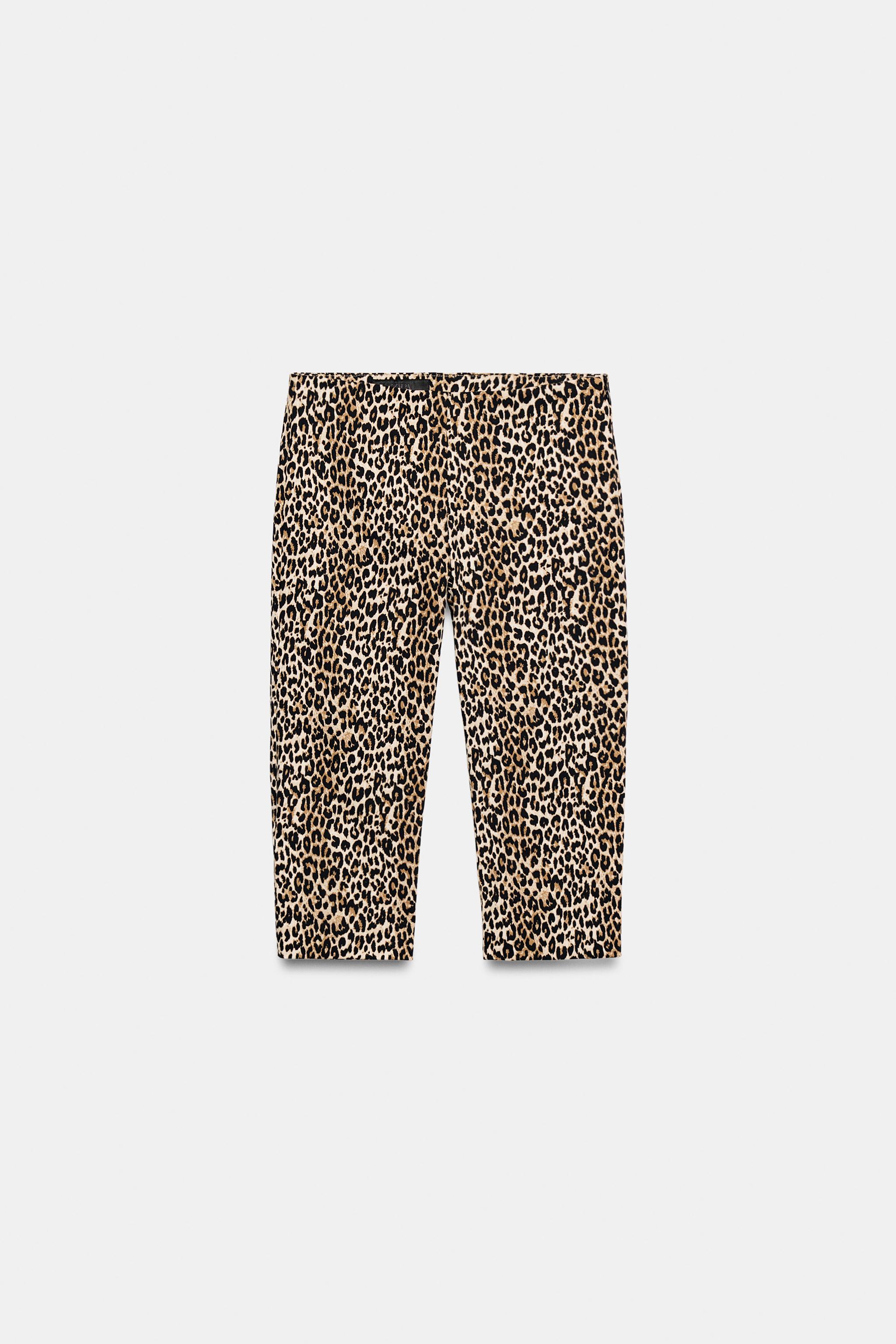 PANTALON CAPRI À IMPRIMÉ ANIMALIER