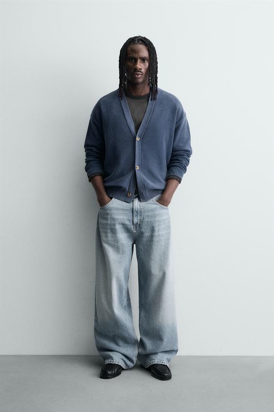 WASHED RELAXED FIT CARDIGAN