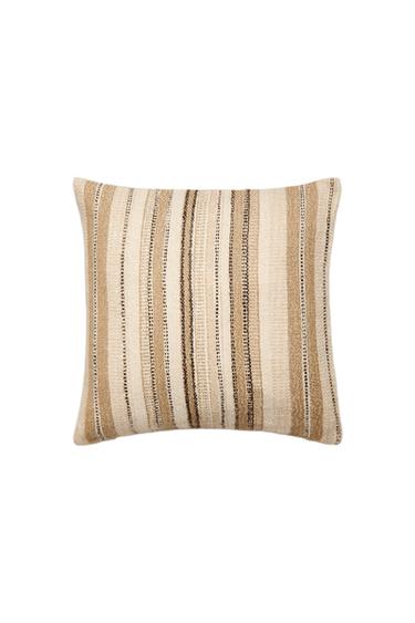 FUNDA COJÍN RAYAS - Beige de Zara