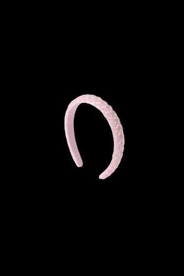 DIADEMA SATINADA ABALORIOS - Rosa de Zara