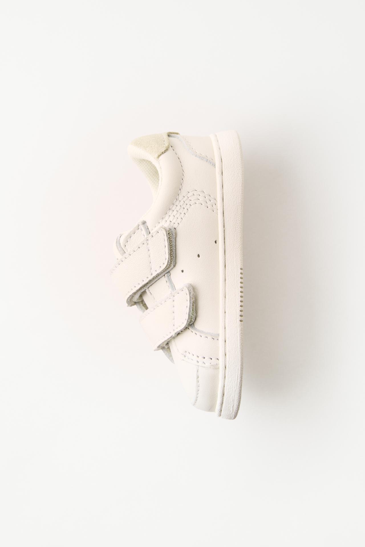BAREFOOT STRAP LEATHER SNEAKERS — White