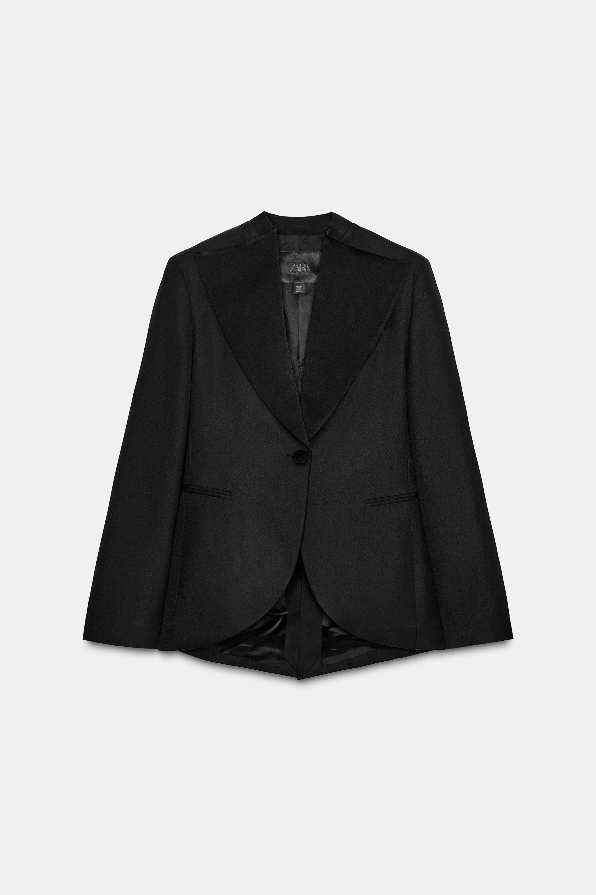 FITTED TUXEDO BLAZER ZW COLLECTION LIMITED EDITION - Black | ZARA