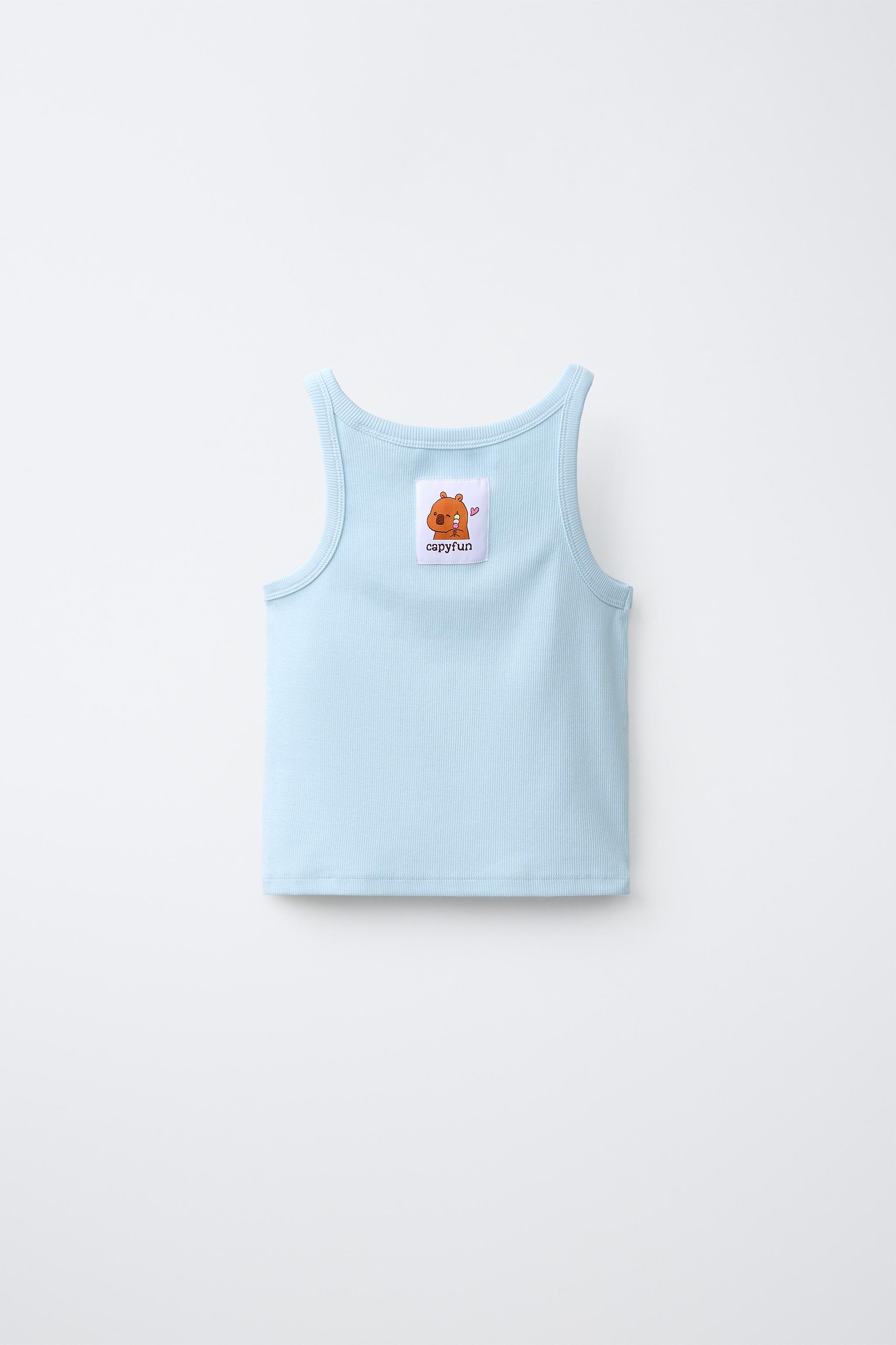 Детские топы Zara RIB CAPIBARA CAPYFUN © TANK TOP — фото 2