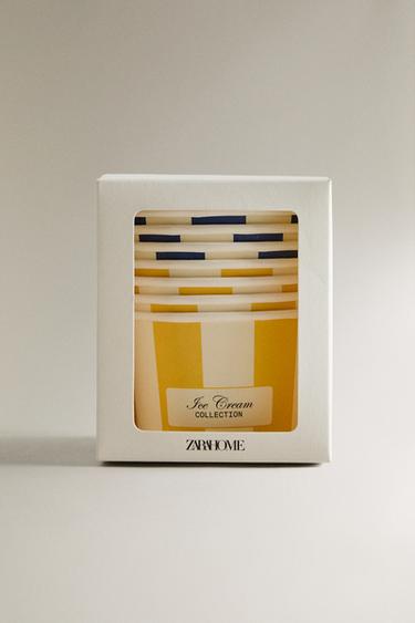 LOT DE COUPELLES À GLACE PAPIER (LOT DE 8) - Jaune de Zara - Image 3