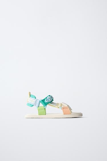 MULTI-COLOURED TECHNICAL SANDALS - Blue by Zara