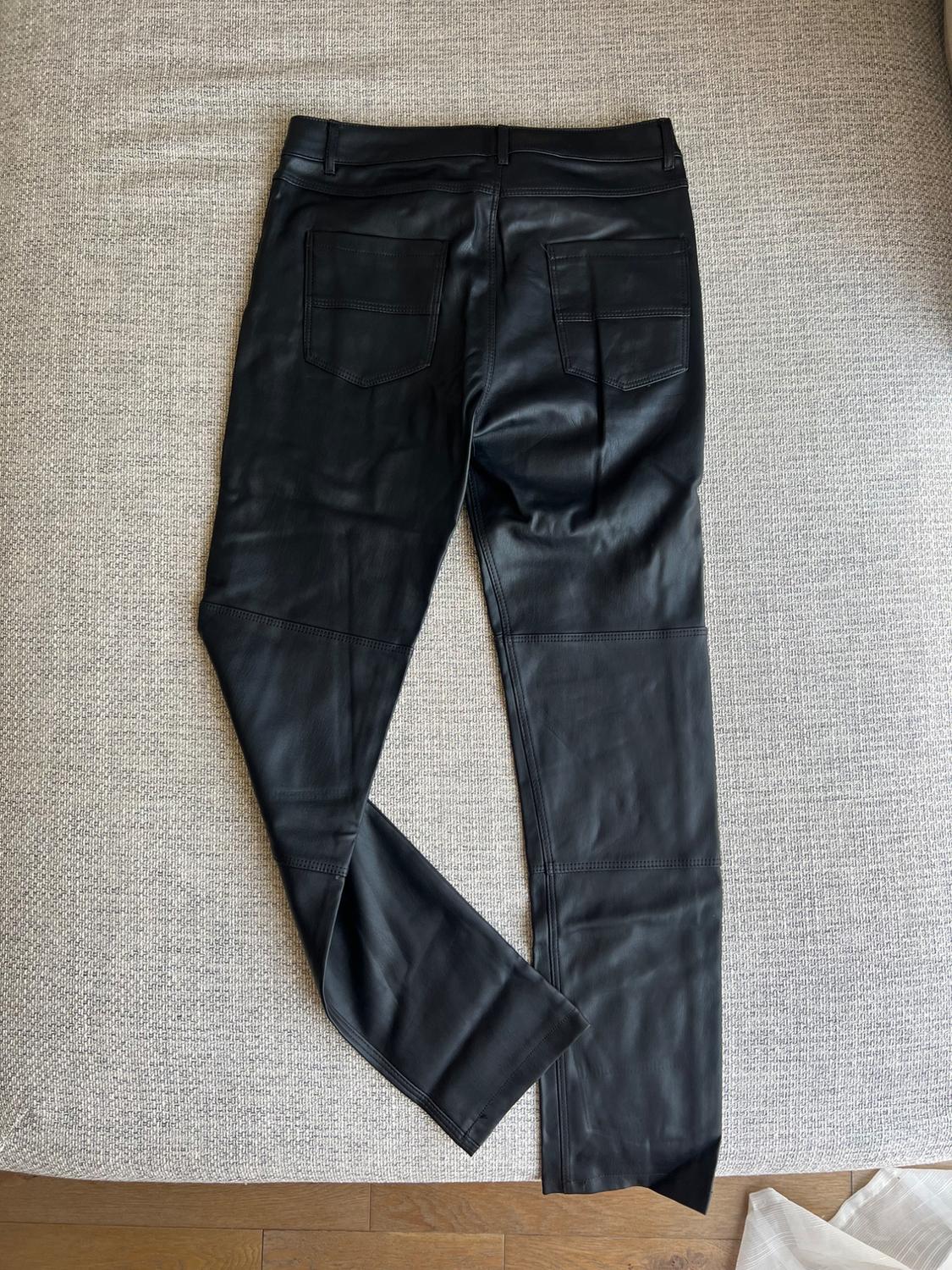 ZARA GIRLS FAUX LEATHER TROUSERS, SIZE 1314Y 164 CM - Image 3